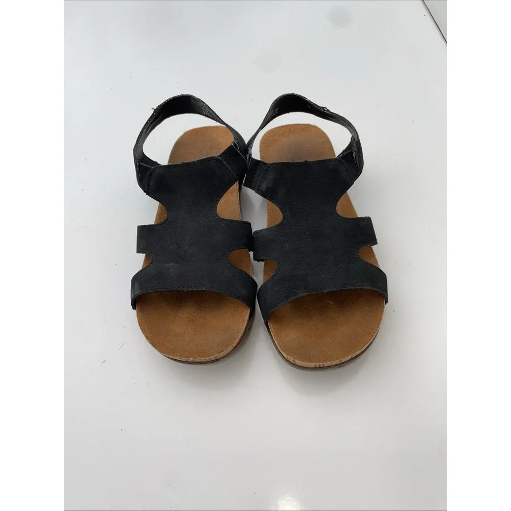 BEARPAW Wilma Black II 2213W Cork Fashion Suede Sandals Size 7 US - Picture 3 of 7